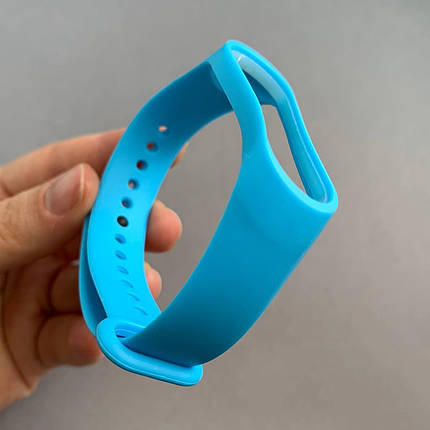 Ремінець для Xiaomi Mi Band 4 силіконовий кольоровий ремінець для фітнес трекера браслета мі бенд 4 блакитний BND, фото 3