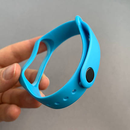 Ремінець для Xiaomi Mi Band 4 силіконовий кольоровий ремінець для фітнес трекера браслета мі бенд 4 блакитний BND, фото 4