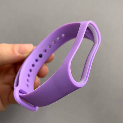Ремінець для Xiaomi Mi Band 4 силіконовий кольоровий ремінець для фітнес трекера браслета мі бенд 4 бузковий BND, фото 2