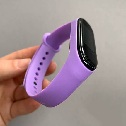 Ремінець для Xiaomi Mi Band 4 силіконовий кольоровий ремінець для фітнес трекера браслета мі бенд 4 бузковий BND, фото 1
