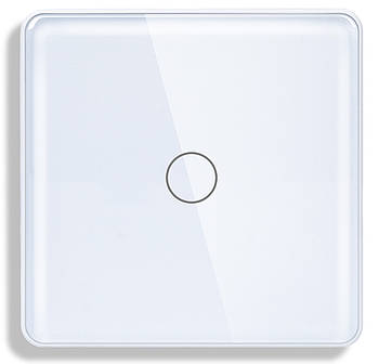 Лицьова панель вимикача 1DAL | Загартоване скло, 1 сенсор, Білий (G86.1G-2.5D.WT)