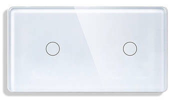 Подвійна лицьова панель вимикача 1DAL | 1+1 сенсор, Білий (G157.2X1G-2.5D.WT)