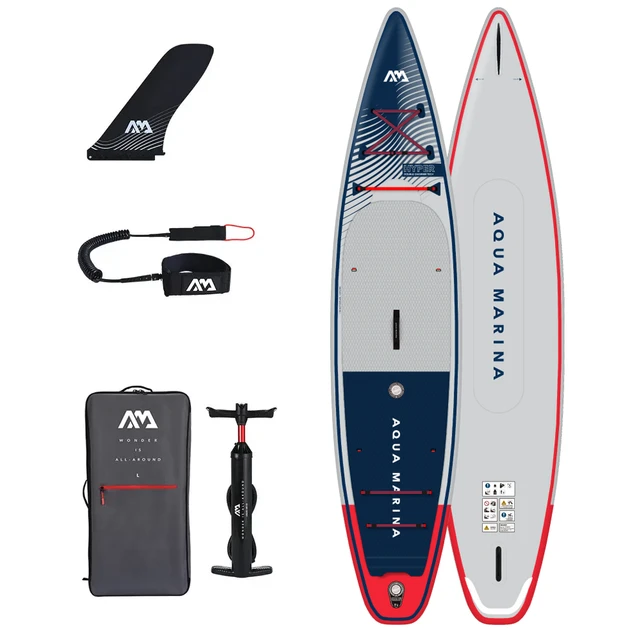 SUP доска для гребли стоя Aqua-Marina Hyper Navy Touring 12.6. Купити дошку САП Аква Марина