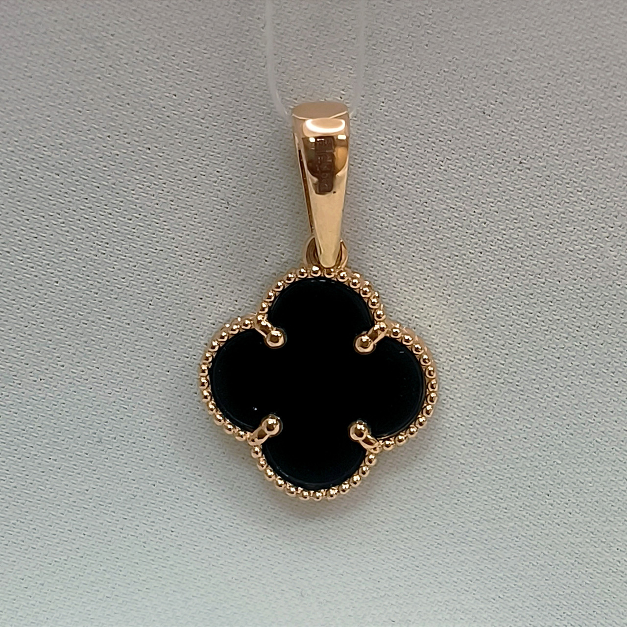 Золотий кулон 585 проби у формі конюшини, фото 1