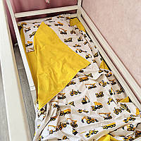 Комплект постільної білизни для дітей «Будівельна техніка»