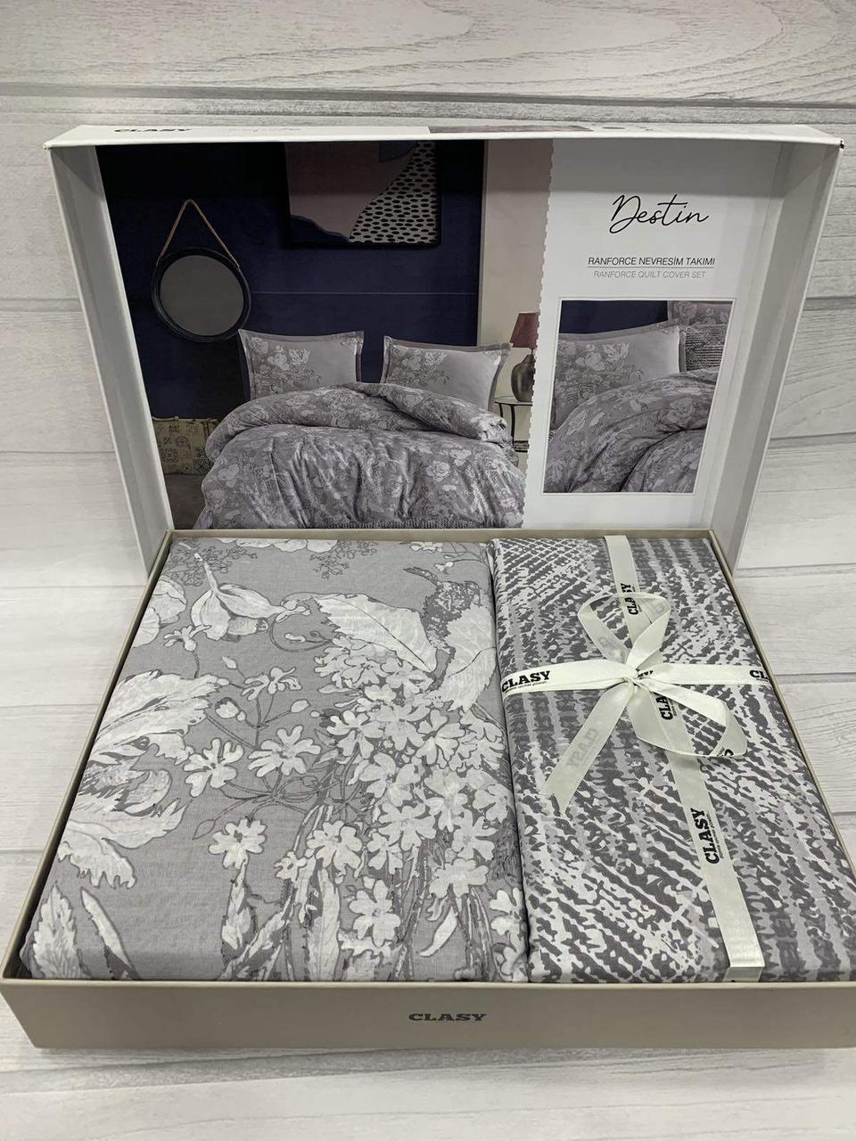 Постільна білизна ранфорс люкс євро розмір 200 на 220 см Clasy Destin, фото 1