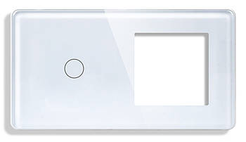 Лицьова панель 1DAL | Білий, Вимикач 1 сенсор + Розетка (G157.1G1F-2.5D.WT)