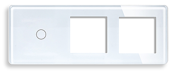 Лицьова панель 1DAL | Білий, Вимикач 1 сенсор + Розетка 2 шт. (G228.1G2X1F-2.5D.WT)