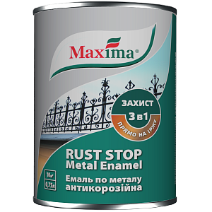 Фарба для металу молоткова Maxima чорна 0,75 L                