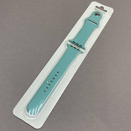 Ремінець для Apple Watch 44 розмір L силіконовий ремінець для годинника епл вотч 44 бірюзовий wtc, фото 1