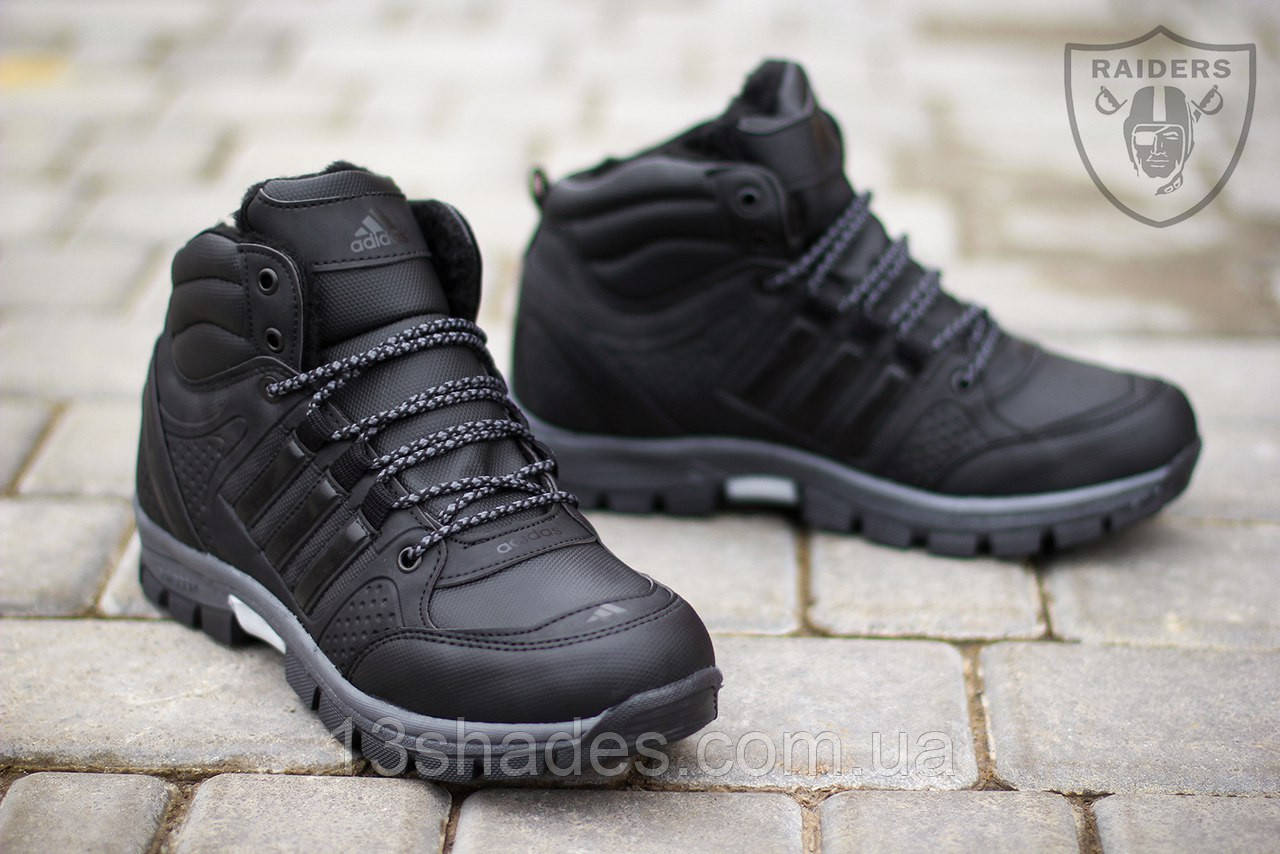 Черевики зимові чоловічі Adidas (чорний), фото 1