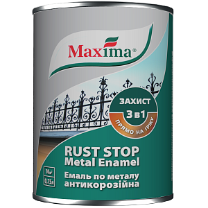Фарба для металу молоткова Maxima темно-коричнева 0,75 L
