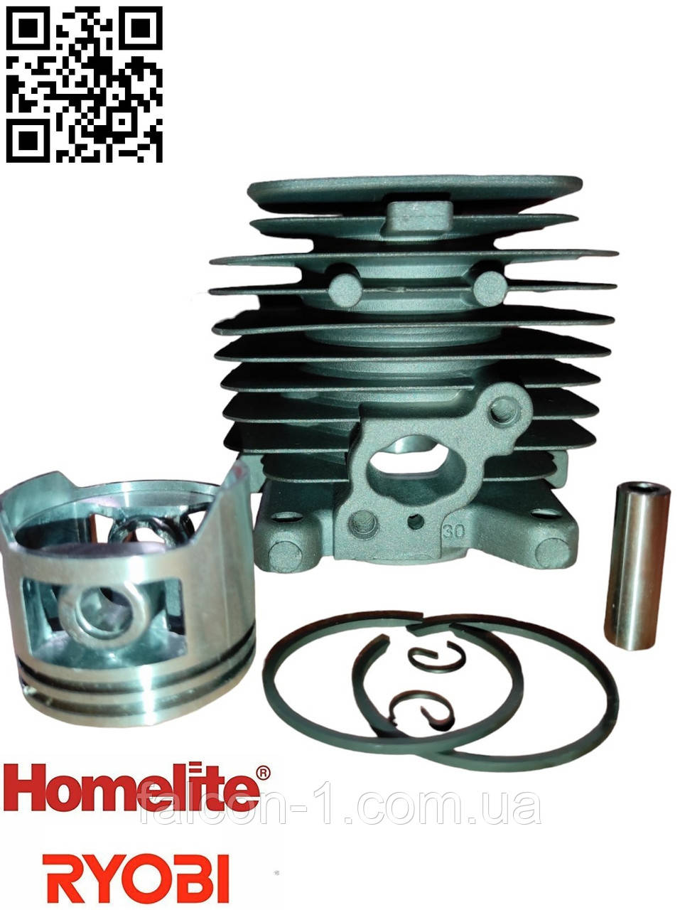 Поршнева Homelite 3040 3045 3055 Ryobi 34A RBC30SESA  циліндр з поршнем для бензокос Хомелите мотокос Райоби бензотример ЦПГ