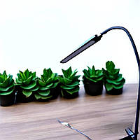 Настільна лампа на струбціні 20W у чорному кольорі SM 5511, USB