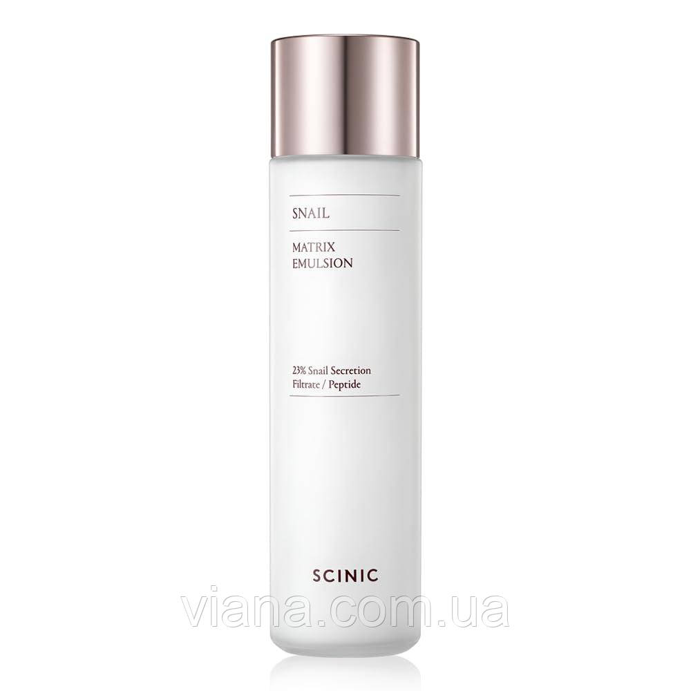 Антивікова емульсія для обличчя з муцином равлика Scinic Snail Matrix Emulsion 150 мл