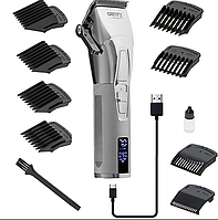 Професійна машинка для стрижки волосся Camry CR 2835 silver з LCD дисплеєм