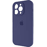 Чохол для iPhone 15 Pro Max Silicone Full Case Camera Protect, Темно-синій, захисний, м'який силікон, фото 3