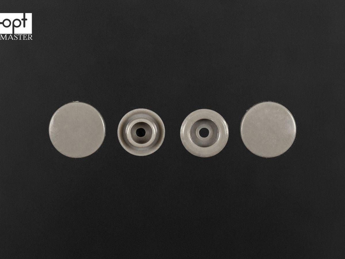 Кнопки пластикові 11.7 мм Т-5 темно-сірі D24 (1000 шт), фото 1