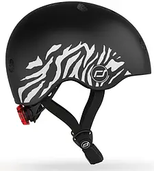 Шолом захисний дитячий Scoot and Ride, зебра, з ліхтариком, 45-51см (SR-181206-ZEBRA)
