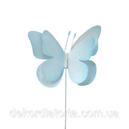 Вафельний декор Метелик блакитний