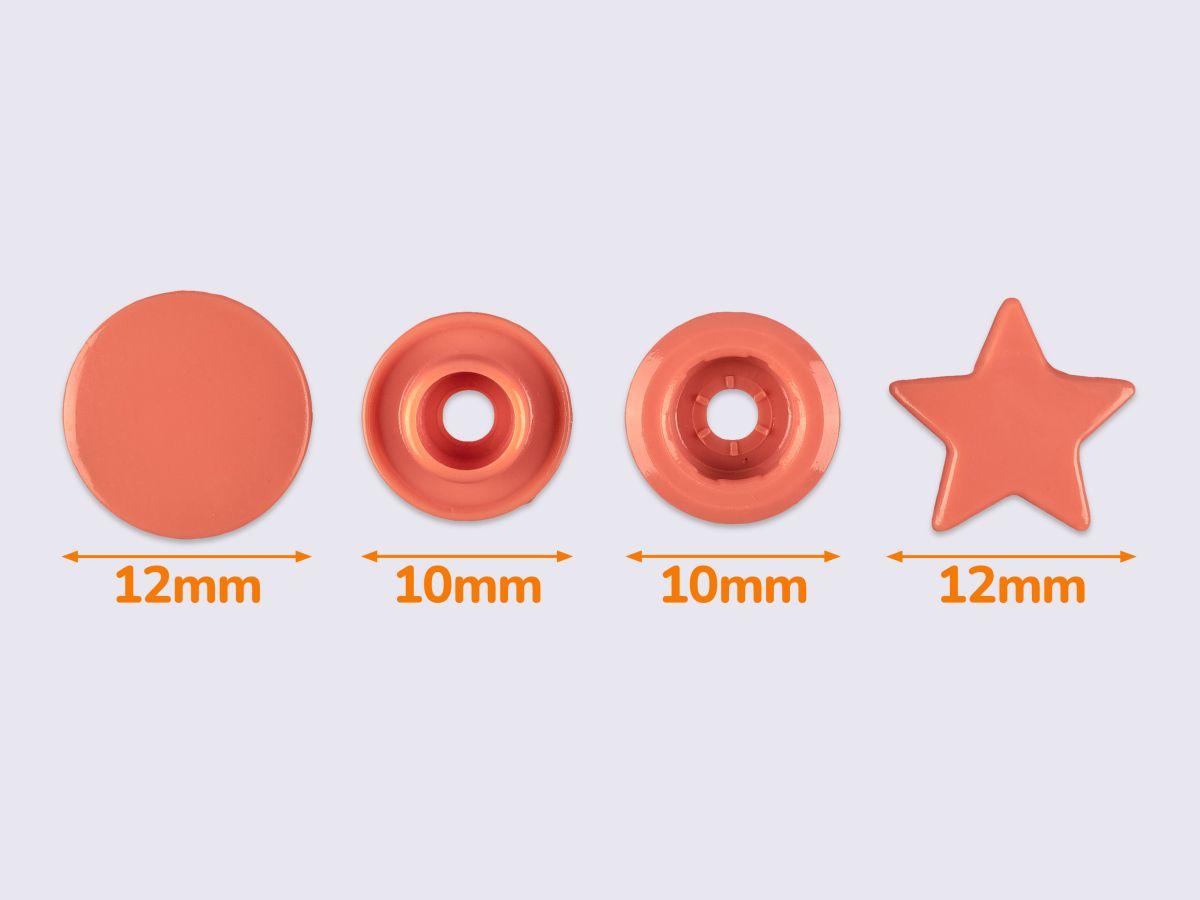 Кнопки пластикові KAM - ЗІРКА коралові B17 (1000 шт), фото 1