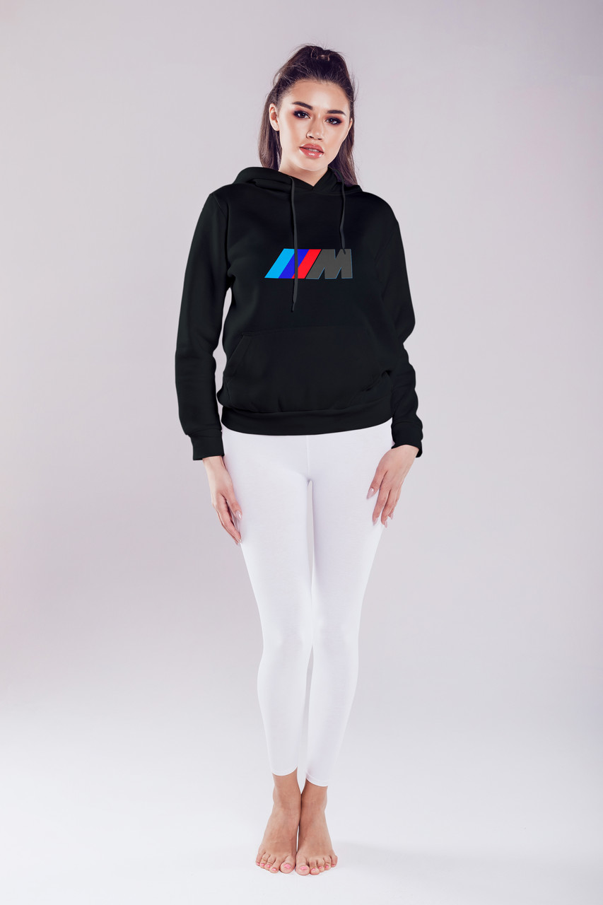 Худі утеплене унісекс Stedman з принтом БМВ XS чорне, фото 1