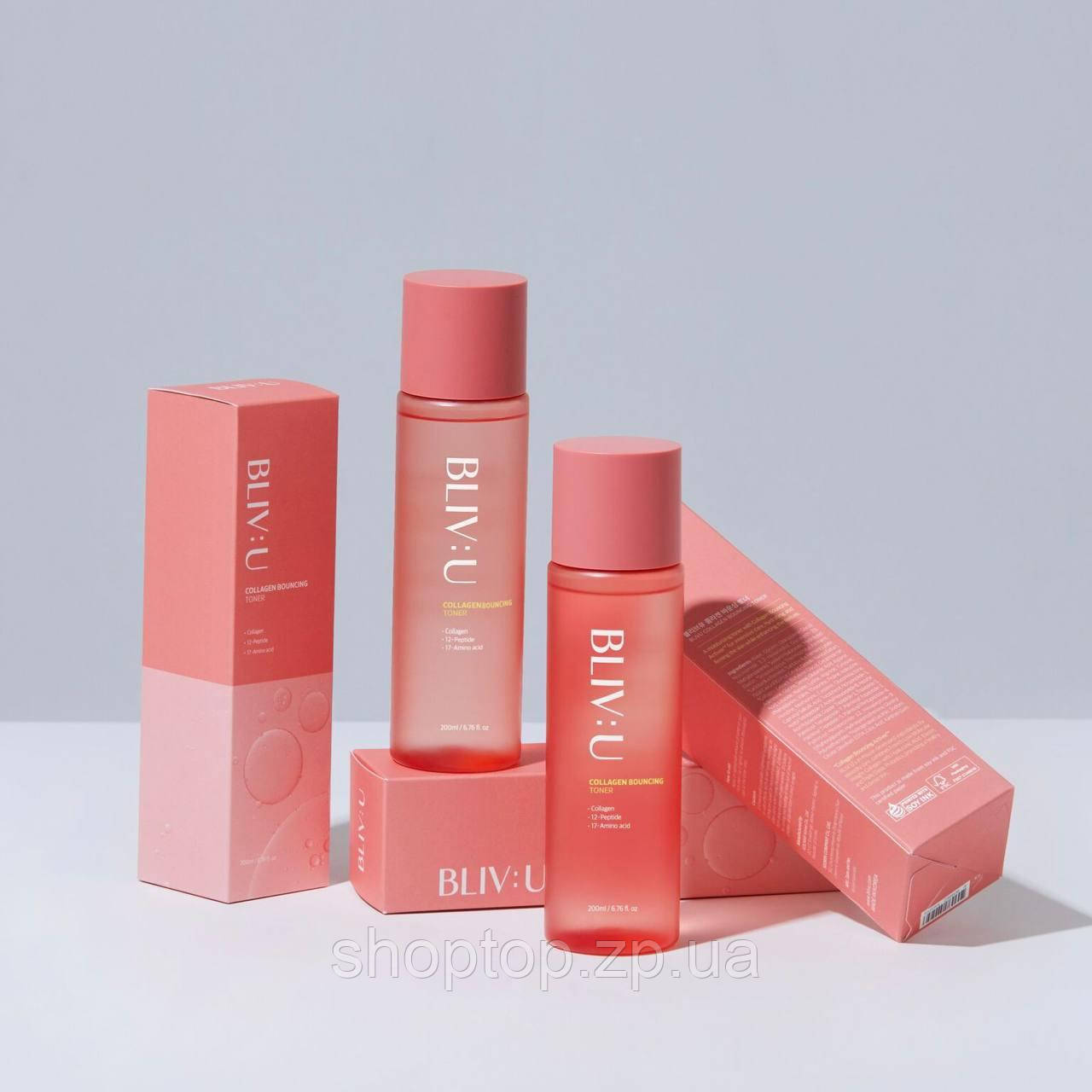 Тонер із коллагеном BLIV:U Collagen Bouncing Toner 200 ml, фото 1