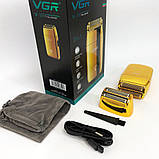 Електрична бритва для догляду за бородою VGR V-399 GOLD, Бритва для TW-492 гладкого гоління, фото 7