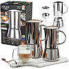 Гейзерна кавоварка 350 мл Adler AD 4419 Steel, фото 2
