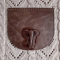 Клапан для сумки "Слон". Колір "Сафарі"