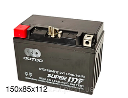 Мото акумулятор 12В 11.2 А/год АКБ OUTDO UTZ12S (150х85х112мм)