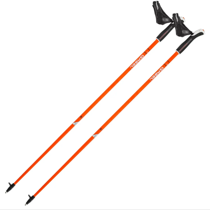 Палиці для Скандинавської Ходьби Gabel X-1.35 Red/Orange 105 (7009361141050) Карбонові Італія