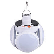 Кемпінговий ліхтар лампа акумуляторна із сонячною батереєю BL 2029-1 підвісна, вулична 5Вт Білий