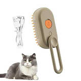 Парова щітка масажер спрей 3 в 1 для вичісування собак та кішок з паровим розпилювачем з ручкою, фото 6