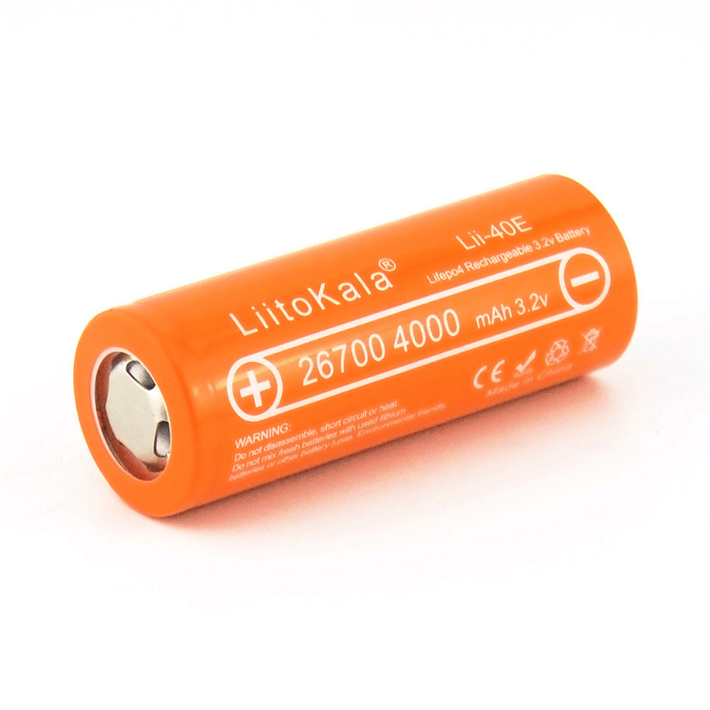 Акумулятор LiitoKala Lii-40E 3.2V 26700 4000mAh Акумулятори загального призначення Акумулятор літокал