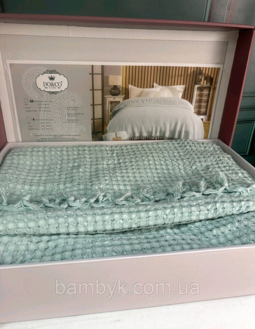 Простирадло вафельне 200x220 покривало натуральне бавовняне Do&Co Туреччина