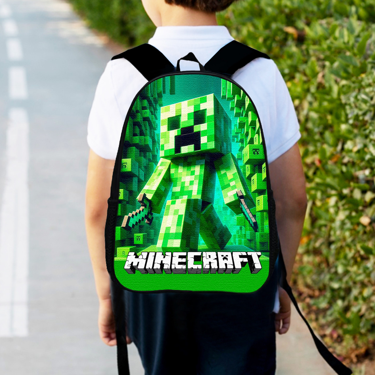 Рюкзак дитячий майнкрафт Кріпер "Minecraft" 34х27см, міський ранець для хлопчика (0621), фото 1