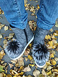 Жіночі чобітки валянки демісезонні з валяної вовни з помпоном ТМ Bona Mente, фото 4