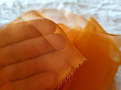 Найтонша стрічка із Шифону (натуральний шовк), колір — помаранчевий. Ширина 2 см. Ціна вказана за 1.3 м