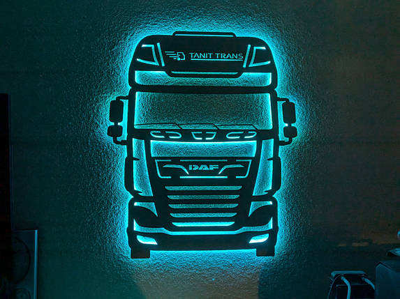 Панно декоративне картина на стіну DAF LED 16 кольорів телефон 760х900 acr-p000181, фото 1