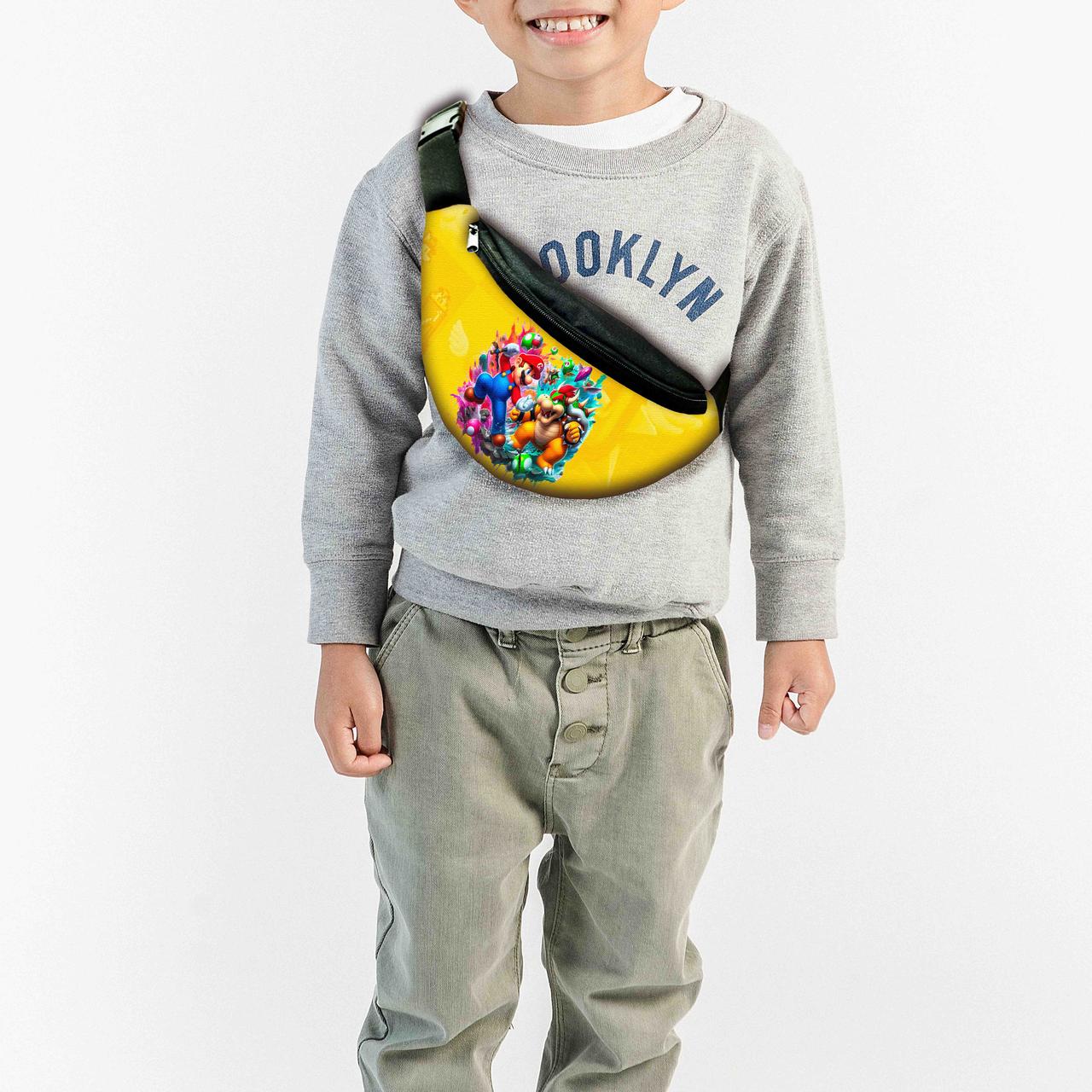 Сумка-бананка дитяча супер маріо "Super Mario" 32х15см сумка через плече для хлопчика (0646), фото 1