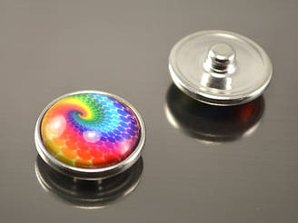 Кнопка Noosa скло, кольоровий лабіринт