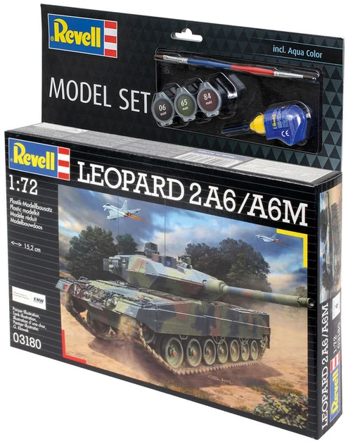Збірна модель-копія Revell набір Танк Леопард 2A6/A6M рівень 4 масштаб 1:72 (RVL-63180), фото 1