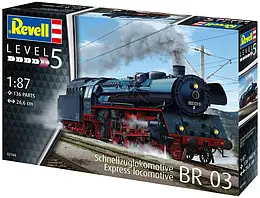 Збірна модель-копія Revell Експрес локомотив BR03 з тендером рівень 5 масштаб 1:87 (RVL-02166)