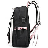 Великий шкільний портфель 45 см для дівчинки Аніме Куромі з USB / Водонепроникний рюкзак в школу на 5, 6, 7+ клас, фото 3