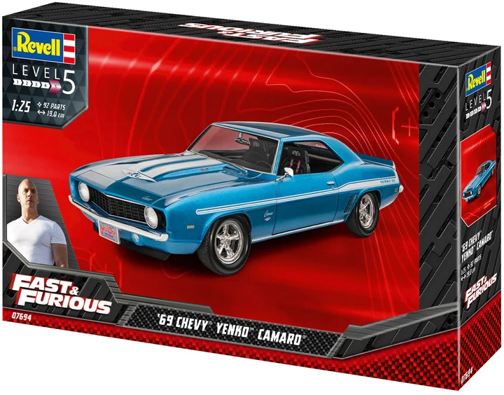 Збірна модель-копія Revell Автомобіль Chevy Camaro Yenko 1969 з к/ф Форсаж рівень 5 ма 1:25 (RVL-07694), фото 1