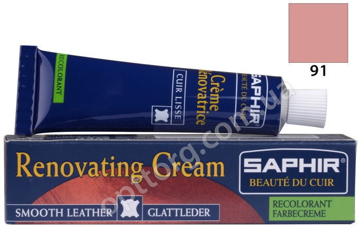 Рідка шкіра Saphir Creme Renovatrice, 25 мл, кол. пастельний рожевий (91)