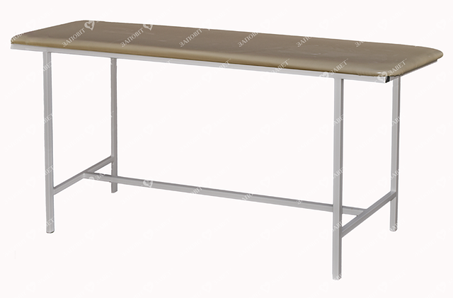 Стіл перев'язувальний з оббивкою медичний металевий на ніжках П-1 Заповіт стіл для перев'язувальних