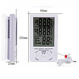Годинник із дисплеєм температури та вологості повітря TA298, Хороша метеостанція, Кліматичний термометр DP-51, фото 8