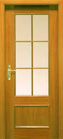 Двери межкомнатные шпон кедра прямоугольная филенка,под стекло